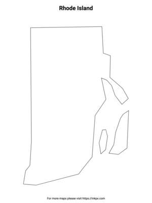 Printable Rhode Island State Outline