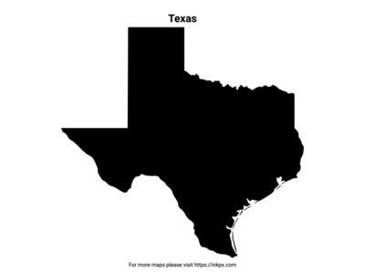Printable Map of Texas Pattern
