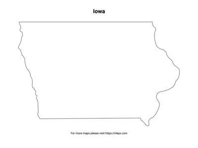 Printable Iowa State Outline