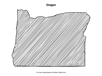 Printable Hand Sketch Oregon