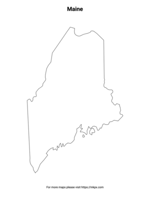 Printable Maine State Outline