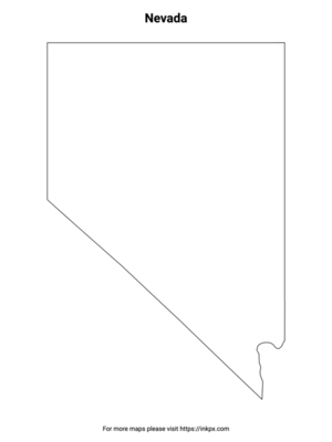 Printable Nevada State Outline