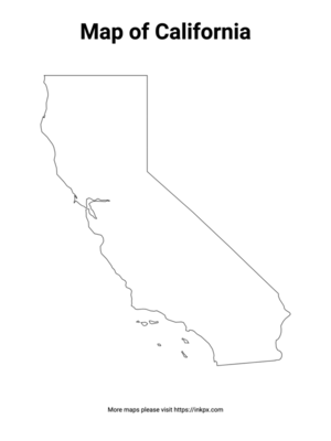 Printable California State Outline