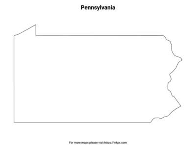 Printable Pennsylvania State Outline