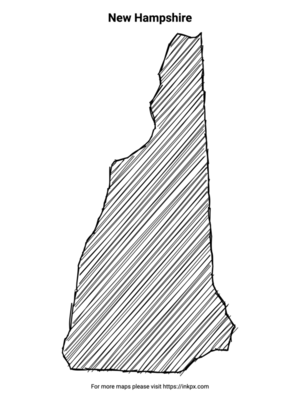 Printable Hand Sketch New Hampshire
