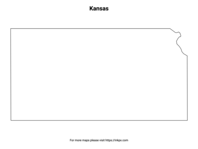Printable Kansas State Outline