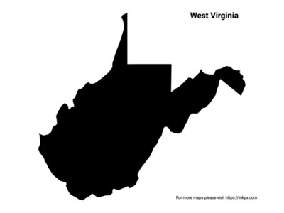 Printable Map of West Virginia Pattern