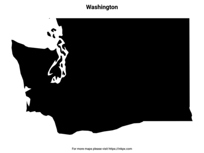 Printable Map of Washington Pattern