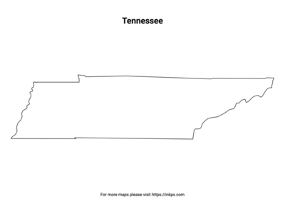 Printable Tennessee State Outline