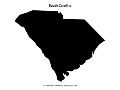 Printable Map of South Carolina Pattern