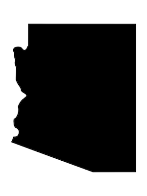Printable Map of Arizona Pattern