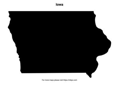 Printable Map of Iowa Pattern