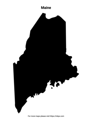 Printable Map of Maine Pattern