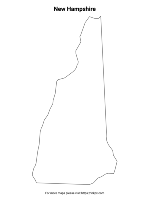 Printable New Hampshire State Outline