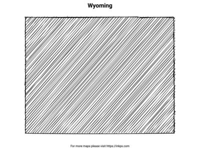 Printable Hand Sketch Wyoming