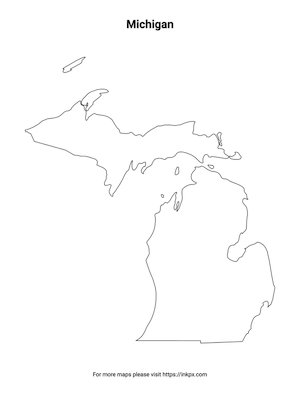 Printable Michigan State Outline