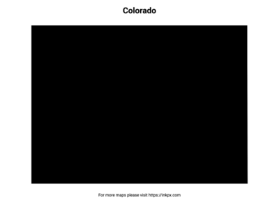Printable Map of Colorado Pattern