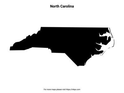 Printable Map of North Carolina Pattern