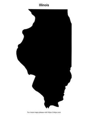 Printable Map of Illinois Pattern