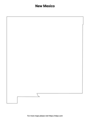 Printable New Mexico State Outline