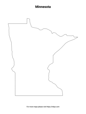 Printable Minnesota State Outline