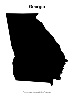 Printable Map of Georgia State Pattern