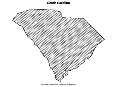 Printable Hand Sketch South Carolina