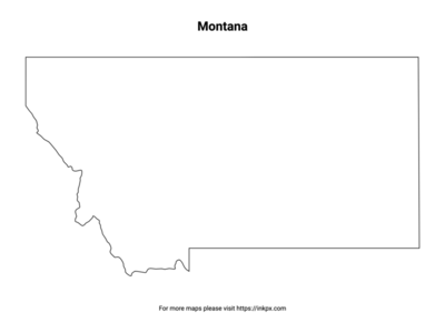 Printable Montana State Outline