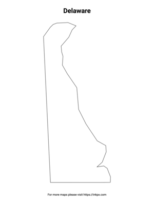 Printable Delaware State Outline