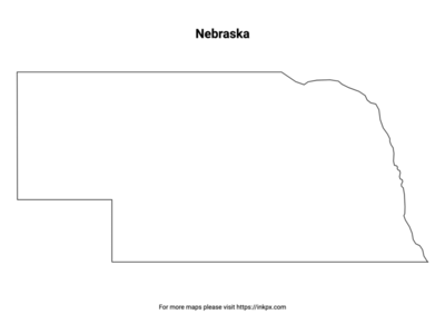 Printable Nebraska State Outline