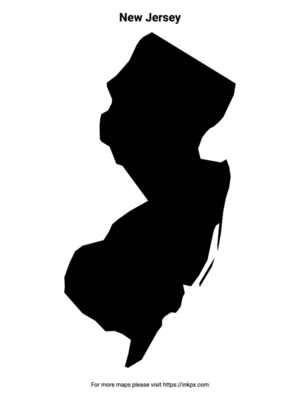 Printable Map of New Jersey Pattern