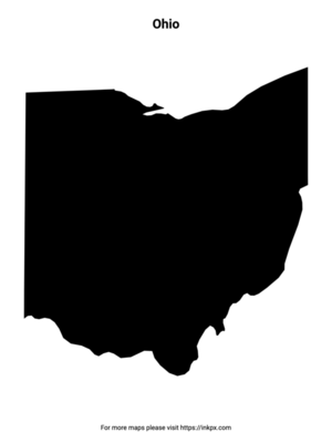 Printable Map of Ohio Pattern