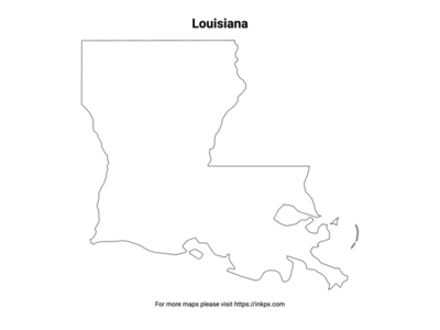 Printable Louisiana State Outline