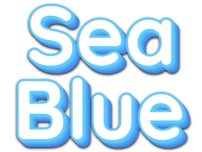 3D Sea Blue Text Effect