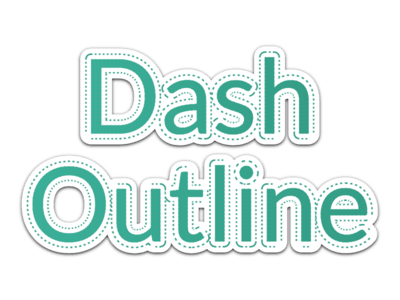 Dash Outline Text Effect