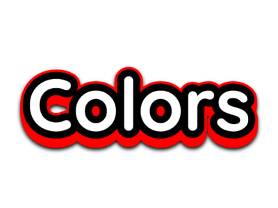 White Red Black Simple Color Text Effect