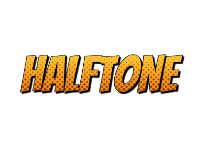 Retro Comic Halftone Text Effect
