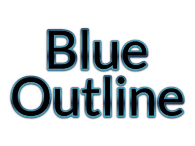 Blue Outline Text Effect