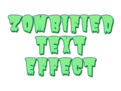 Text to Zombified Effect