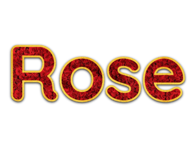Red Rose Text Effect