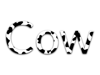 Cow Pattern Text Effect
