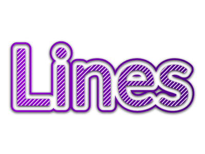 Line with Outline Text Effect