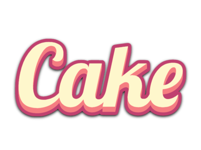 Cake Color 3D Text