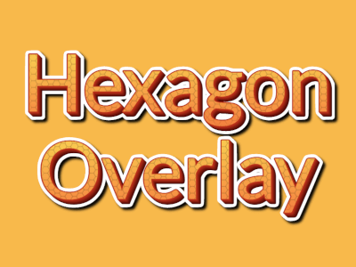 Hexagon Overlay Text Effect