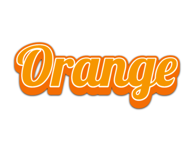 3D Orange Text Effect