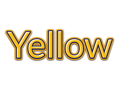 Yellow Blue Outline Text Effect
