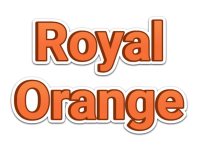 Royal Orange Text Effect