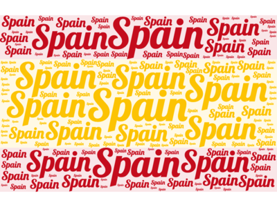 Spain Flag Word Cloud