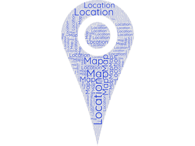 Location Pin Word Cloud