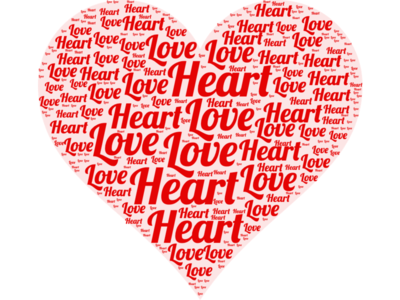 Red Heart Word Cloud